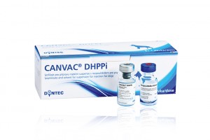 CANVAC DHPPi, gyva vakcina, liofilizatas ir skiediklis injekcinei suspensijai ruošti